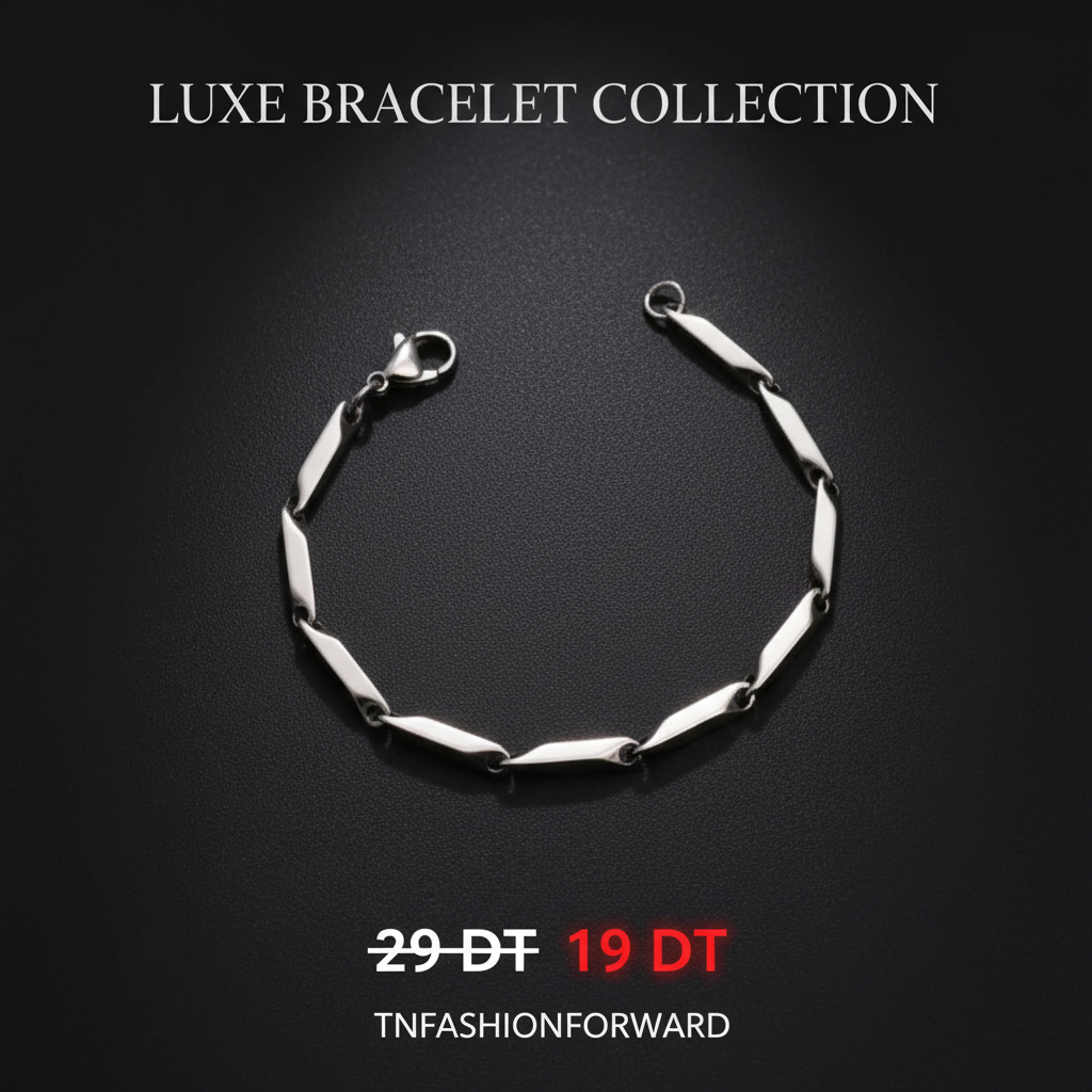 Punk Irregular Chain Link Bracelets Silver Color Stainless Steel