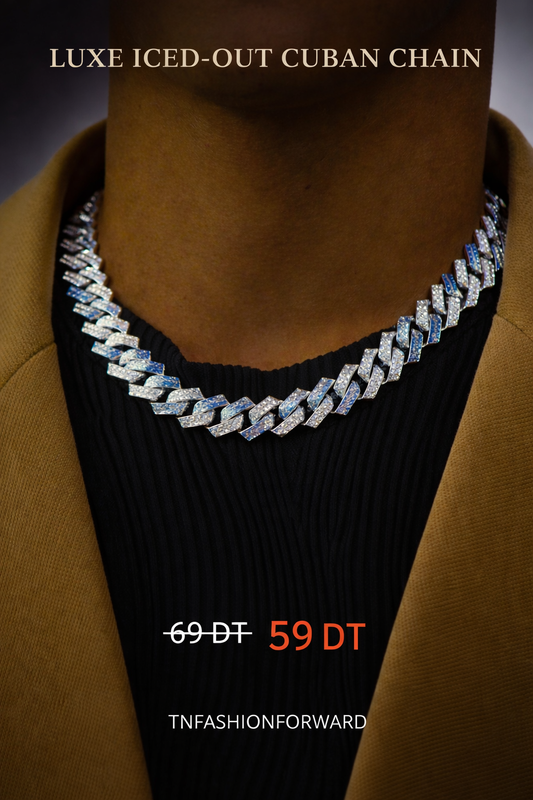 LUXE ICED CUBAN BLUE CHAIN